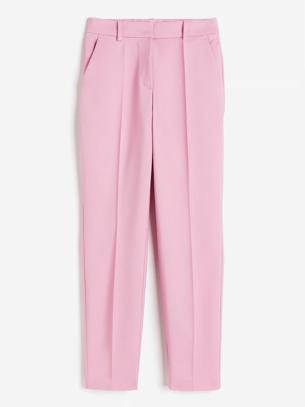 H&M Pink Tailored High-Waist Trousers
